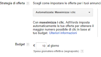 Strategia Massimizza i Clic Google Adwords