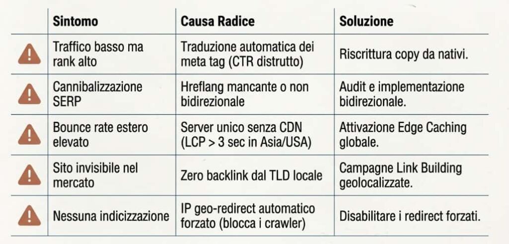 Errori seo internazionale