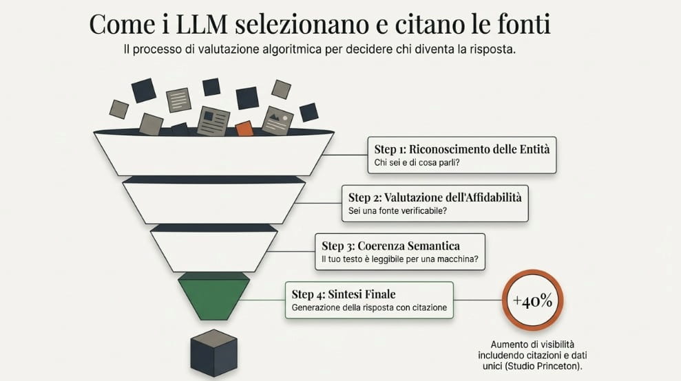 come llm selezionano fonti