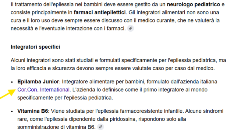 Menzione di Cor.Con.International nelle risposte AI Mode